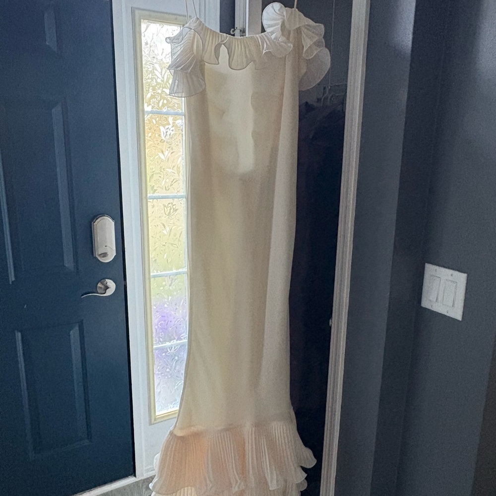 Delina Dress in Cream (DELFI, Revolve) - Picture 3 of 5